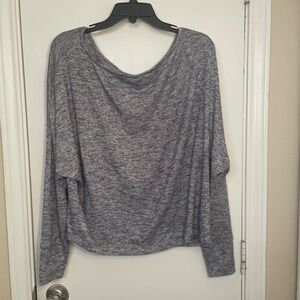 Gray Women's Top / Soft T-Shirt Fabric / Hangs Off One Shoulder